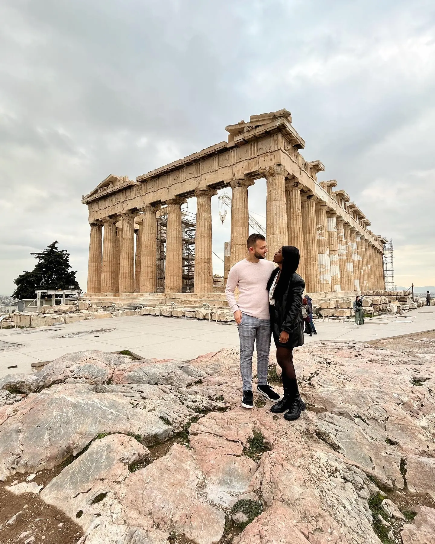 Us in front of the Parthenon on the Acropolis