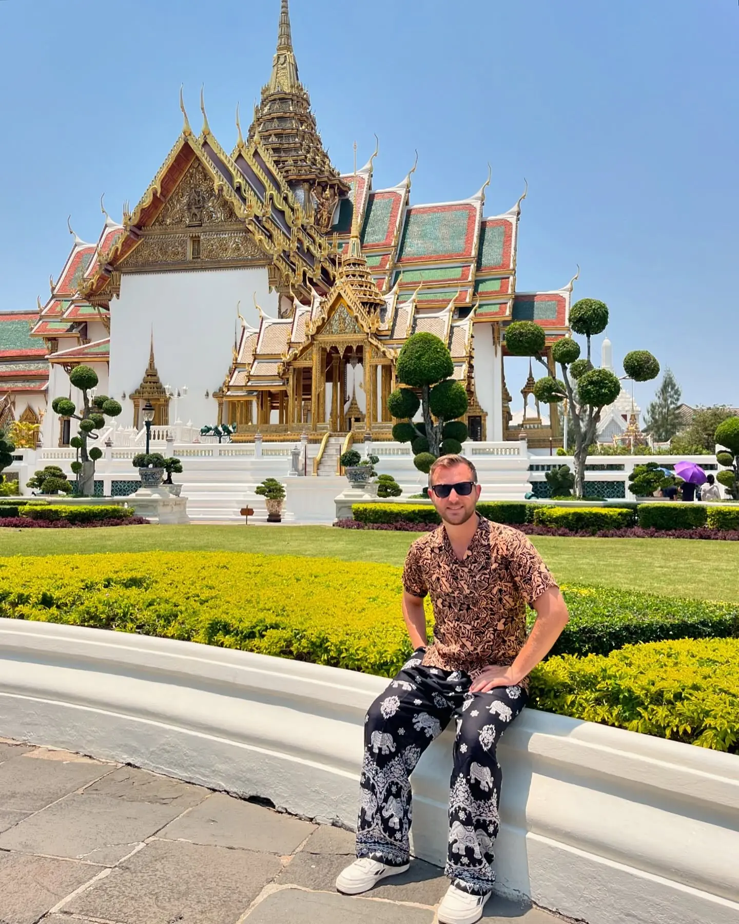 In front of the Grand Palace throne hall in Bangkok