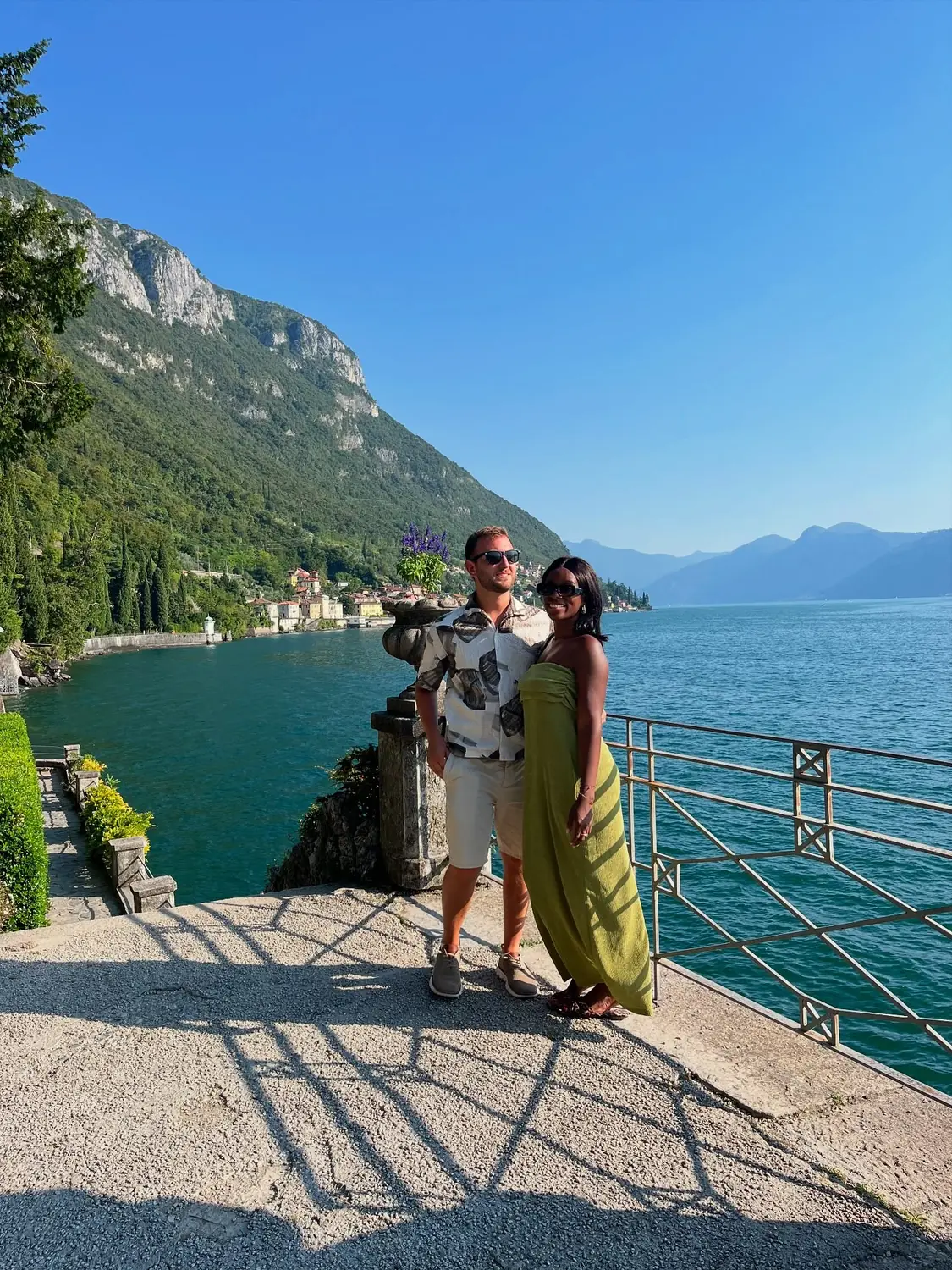 Us on the lakeside walkway at Varenna