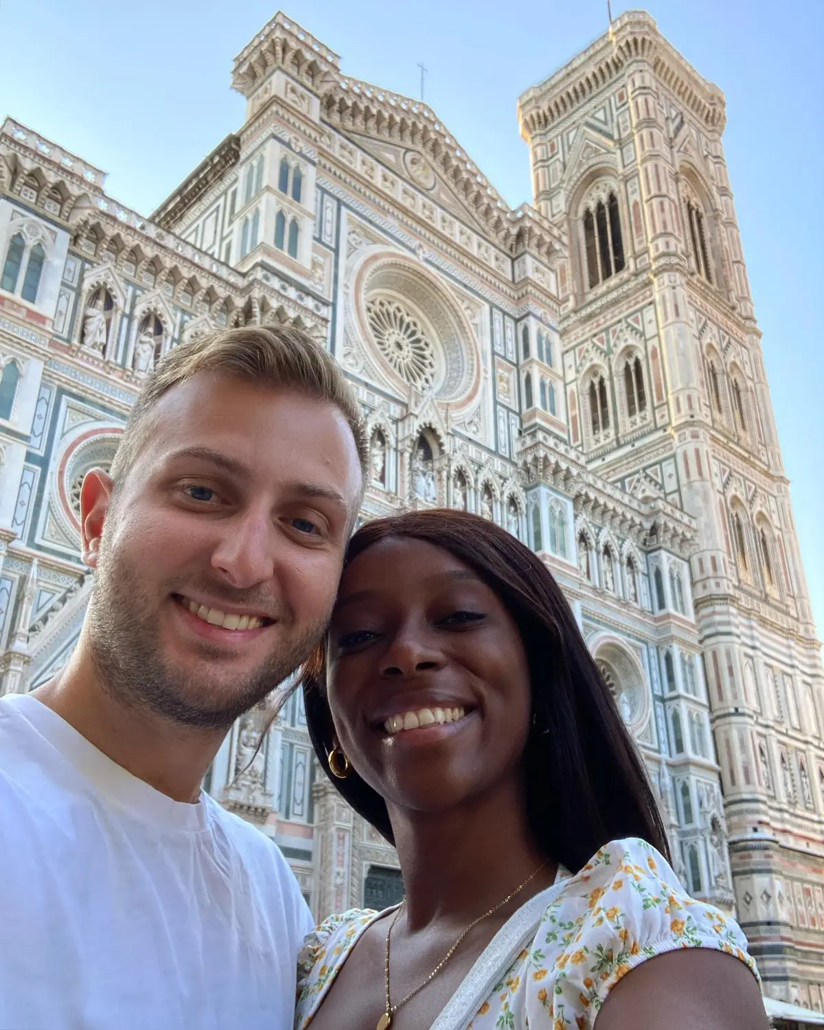 Us in front of the Florence Duomo facade