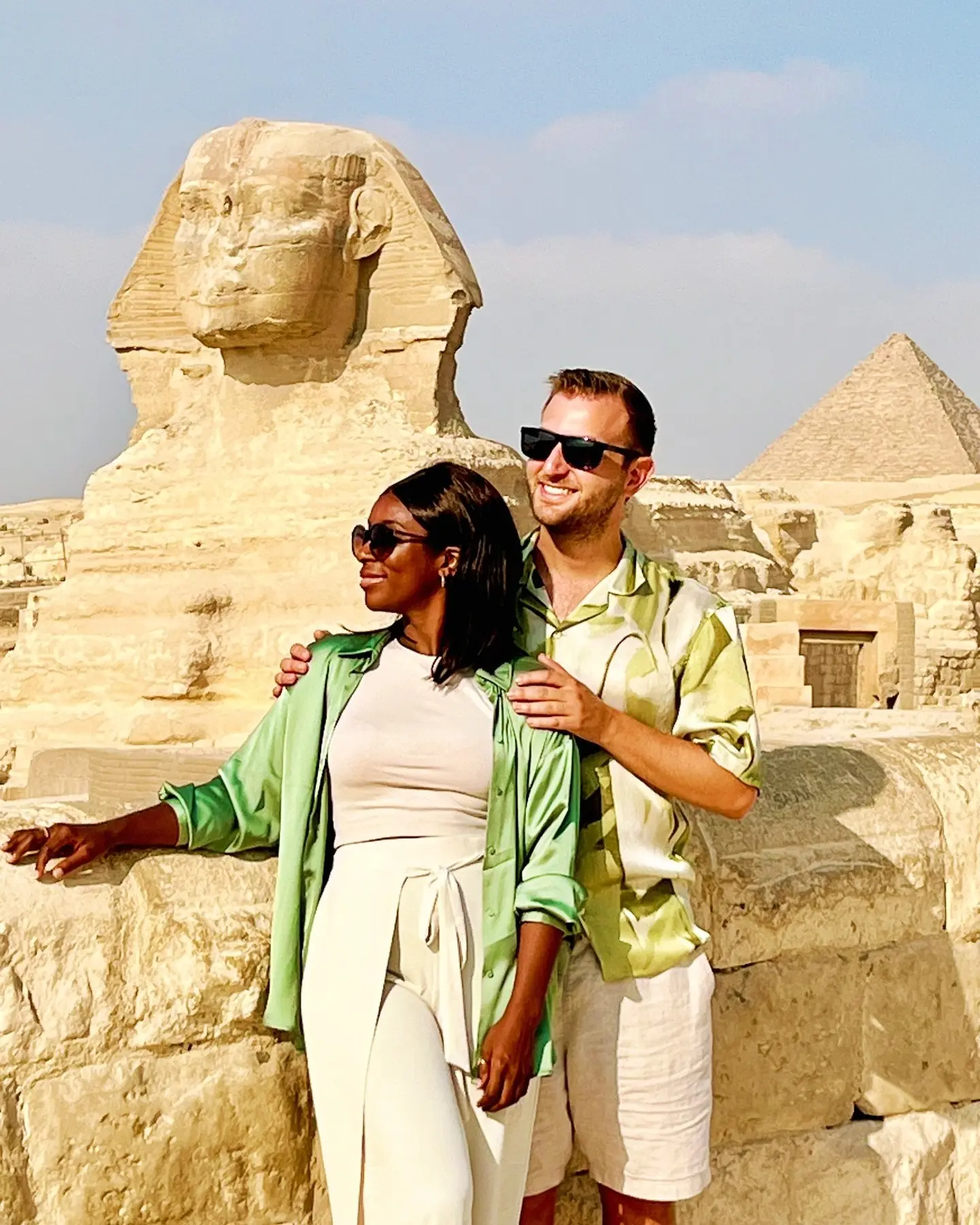 Couple in front of the Great Sphinx of Giza