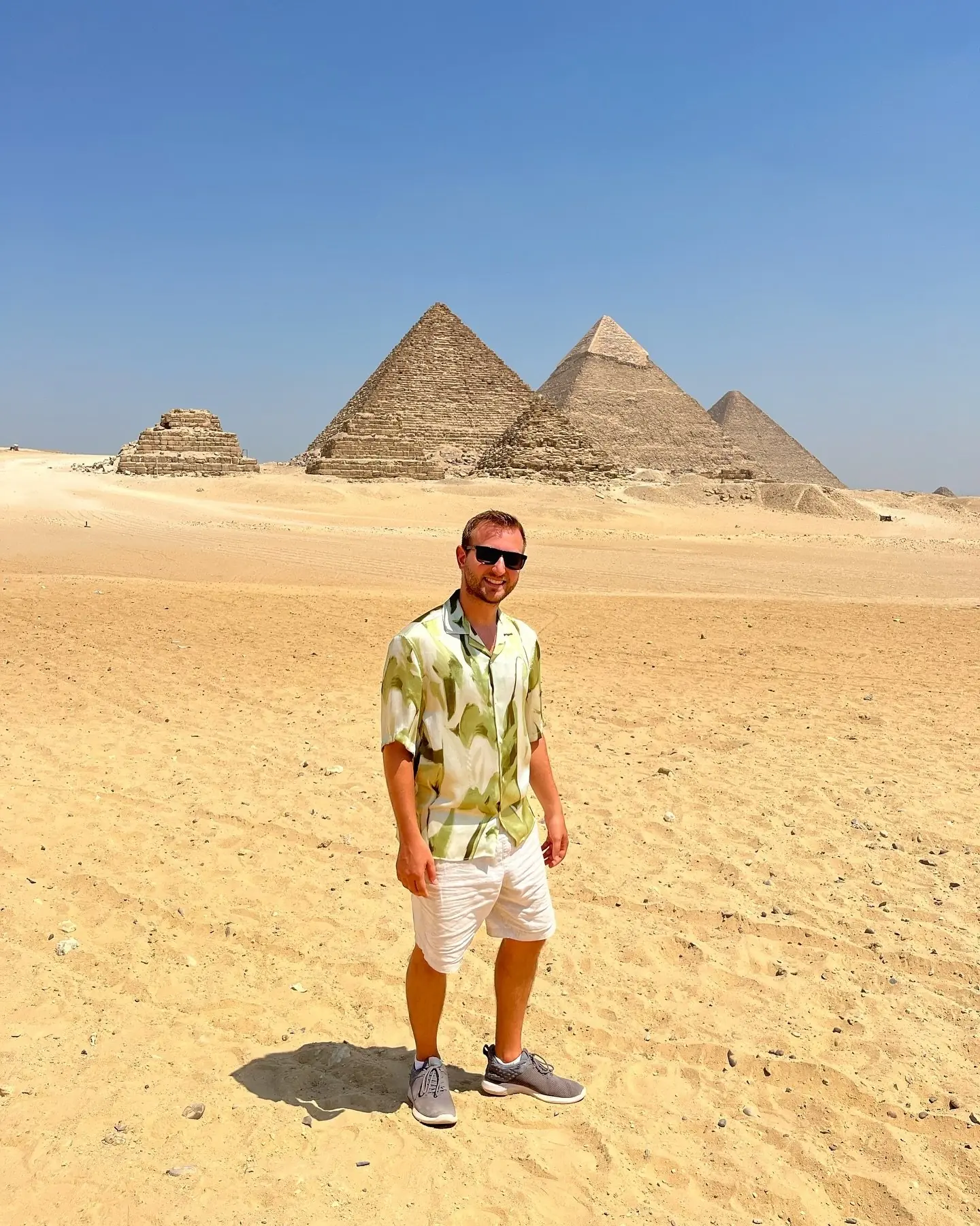 Andrew with the three pyramids