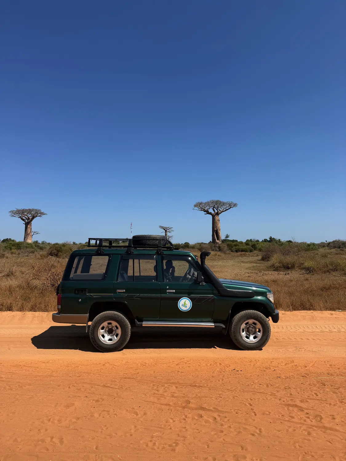 Our 4x4 among the baobabs