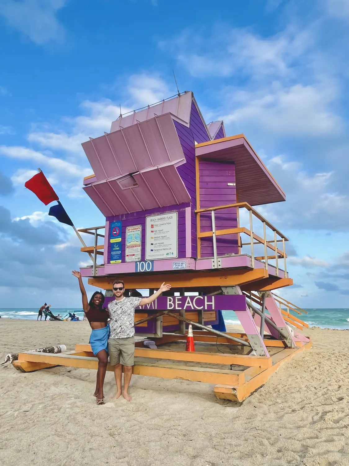 The iconic pastel Art Deco lifeguard tower on Miami Beach