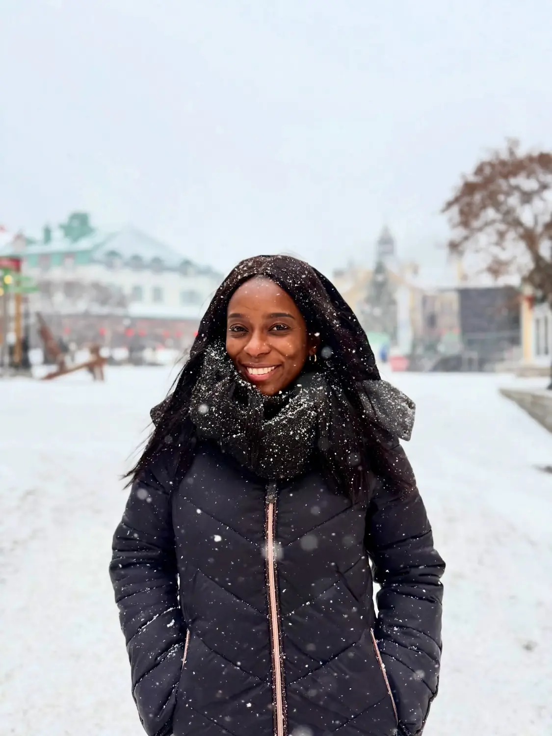 Melody in snowfall at Mont Tremblant