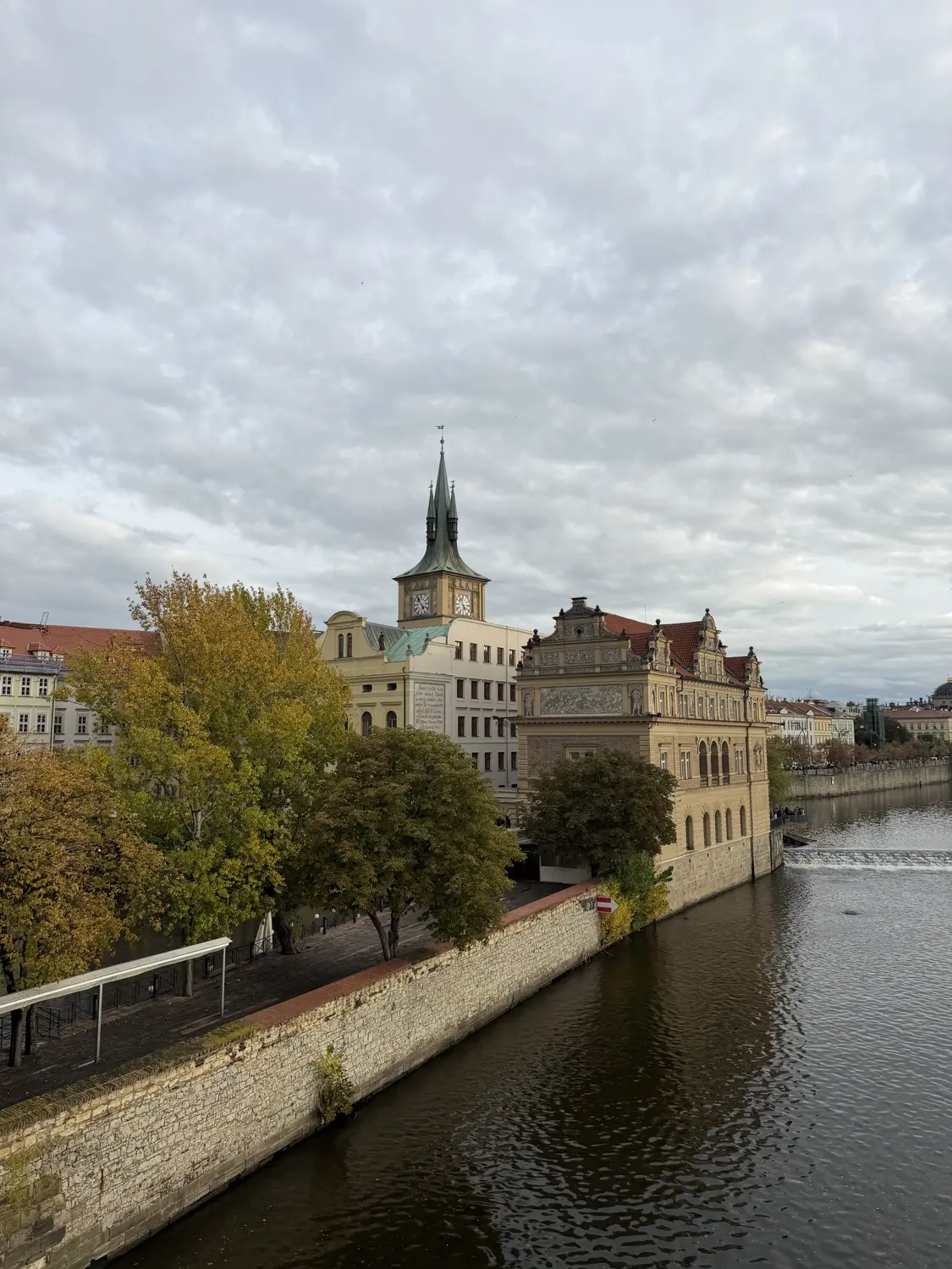 The Vltava River with the Charles Bridge and Old Town towers