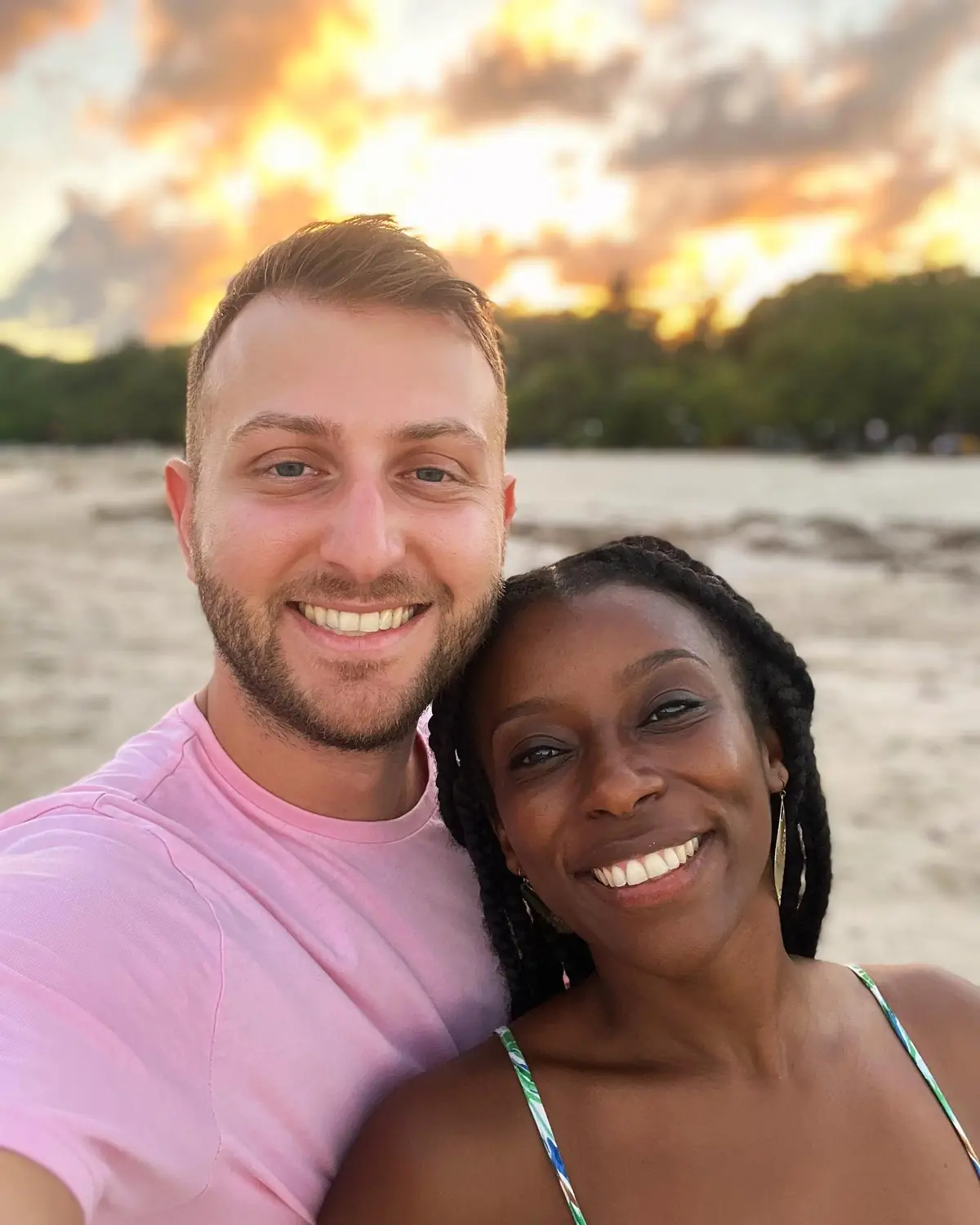 A beach sunset selfie in Samaná