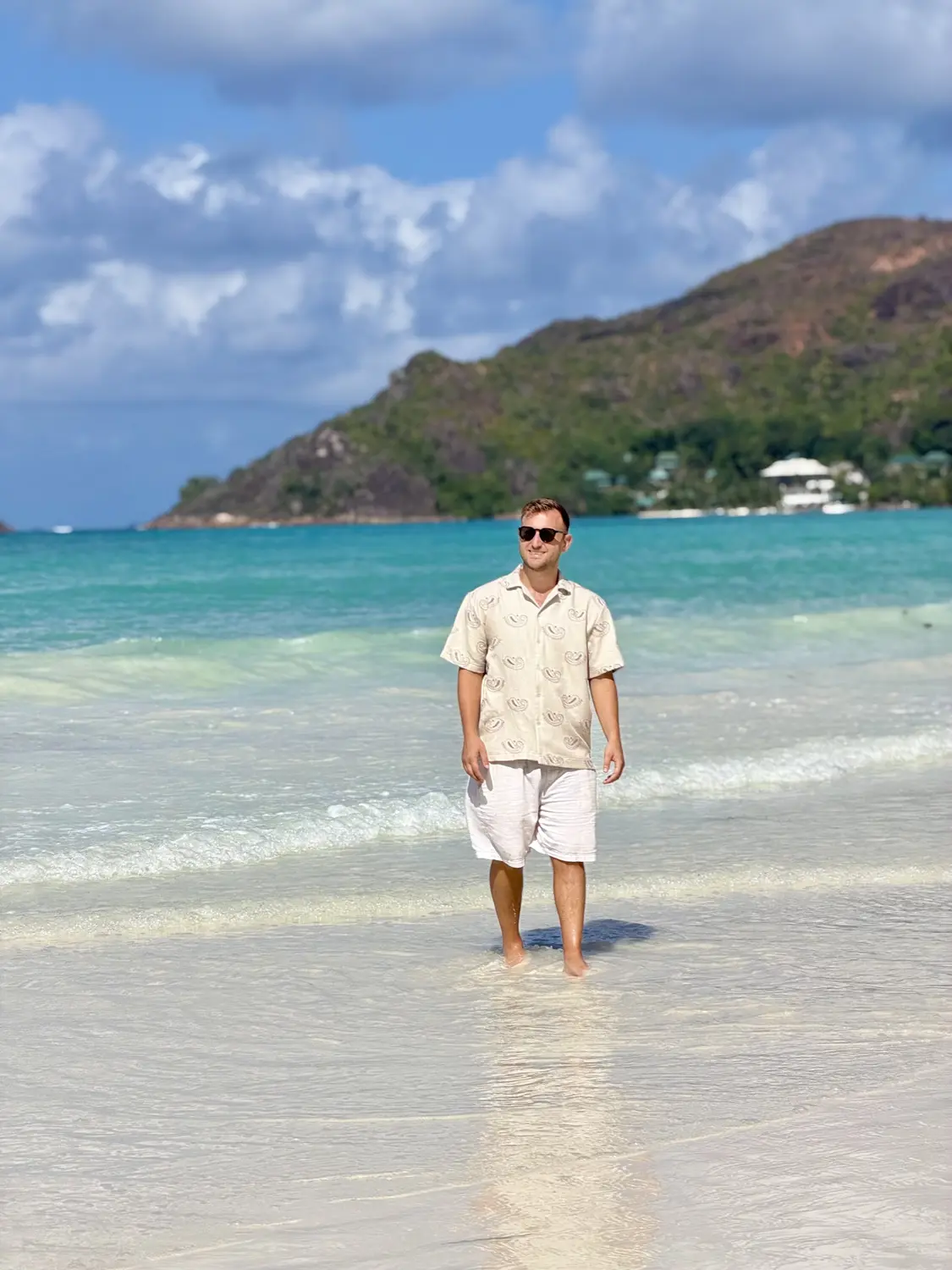 Andrew in the shallows at Côte d'Or