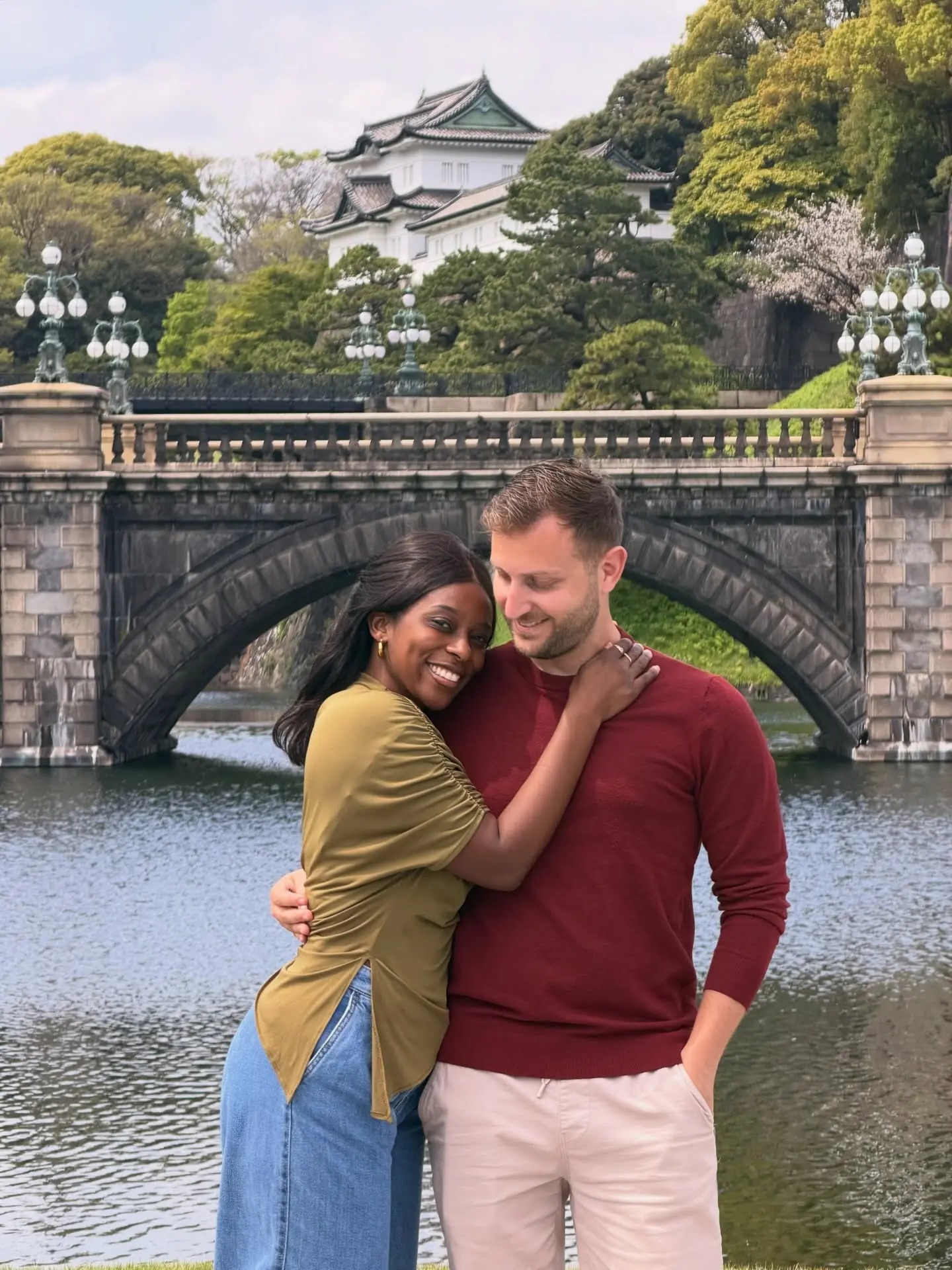 Us in front of the Nijubashi bridge at the Tokyo Imperial Palace