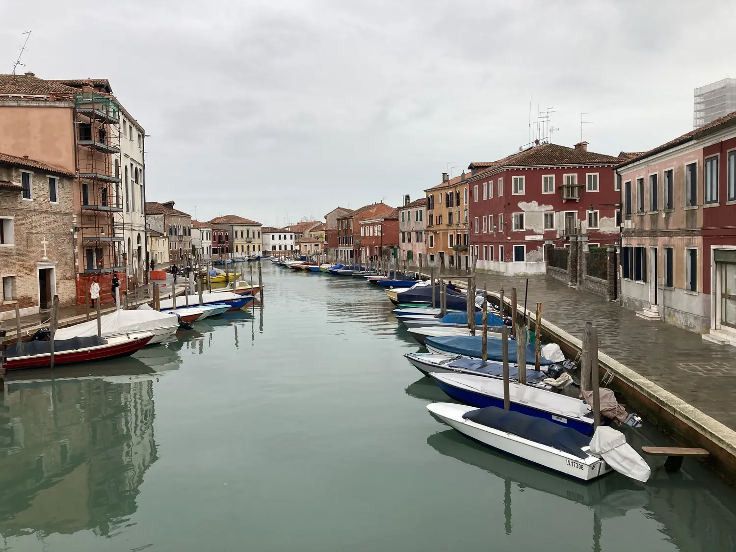 Colourful canal on Burano
